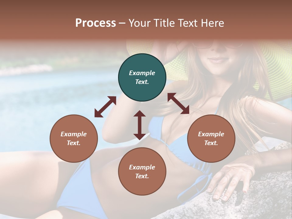 Girl On The Beach PowerPoint Template