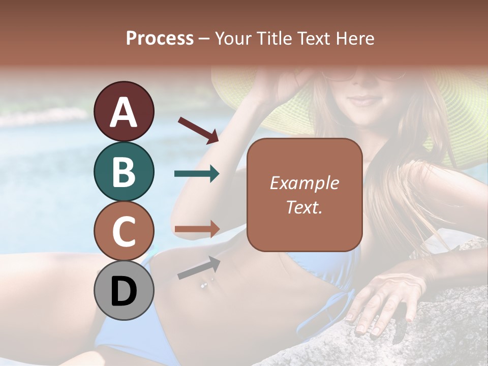 Girl On The Beach PowerPoint Template