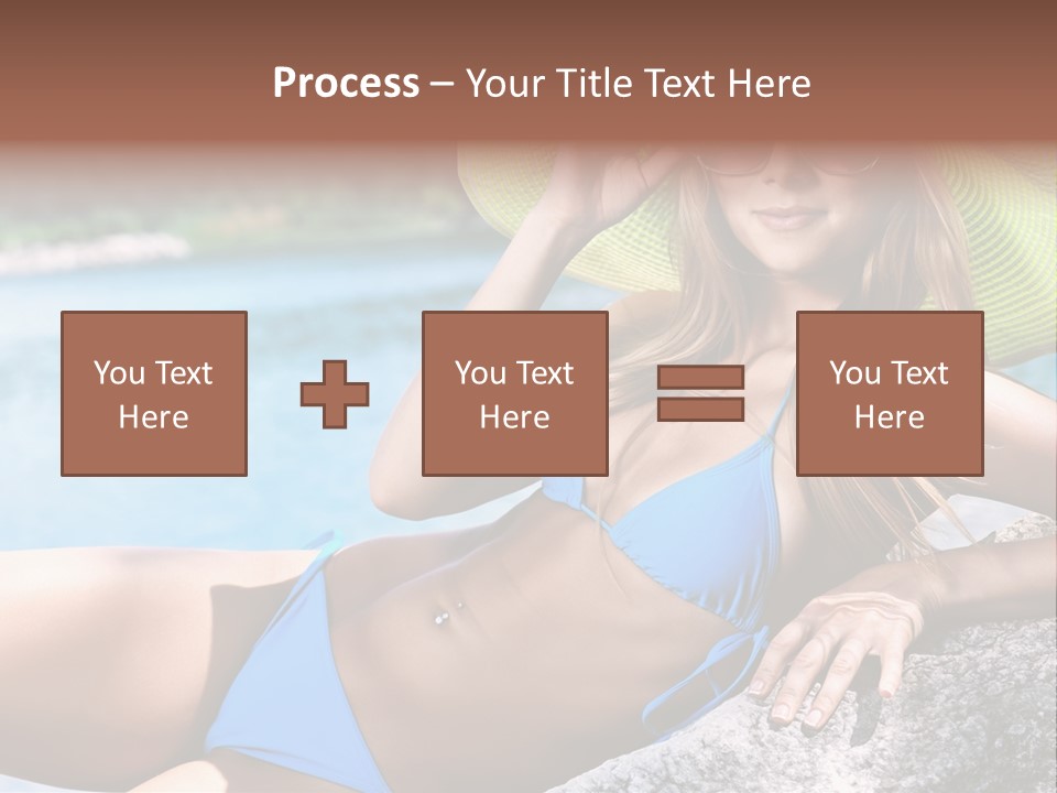 Girl On The Beach PowerPoint Template