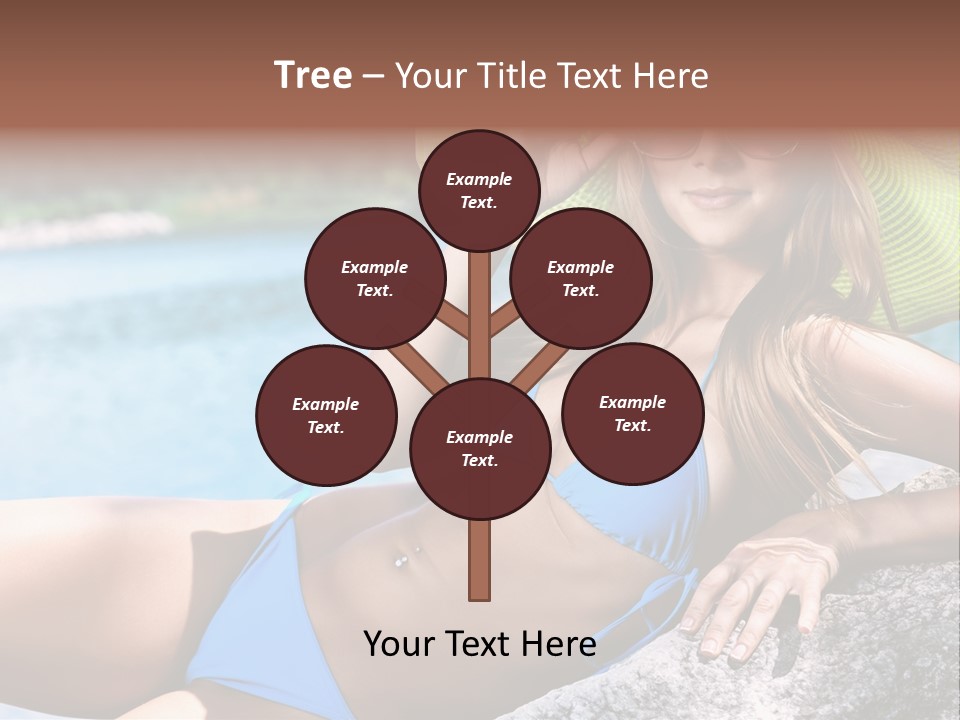 Girl On The Beach PowerPoint Template