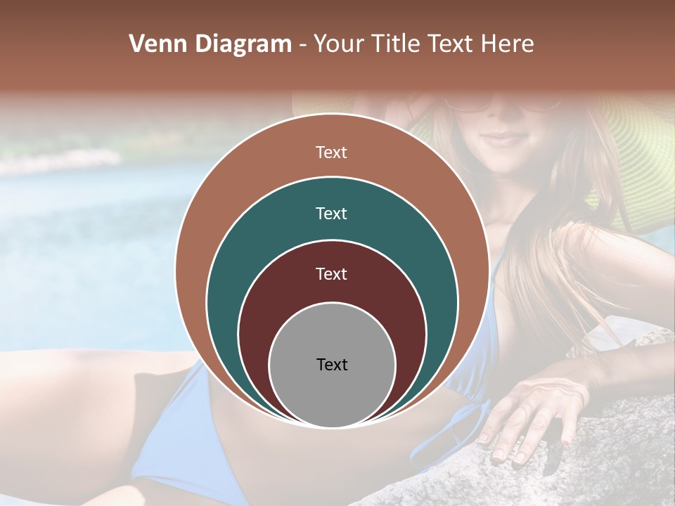 Girl On The Beach PowerPoint Template