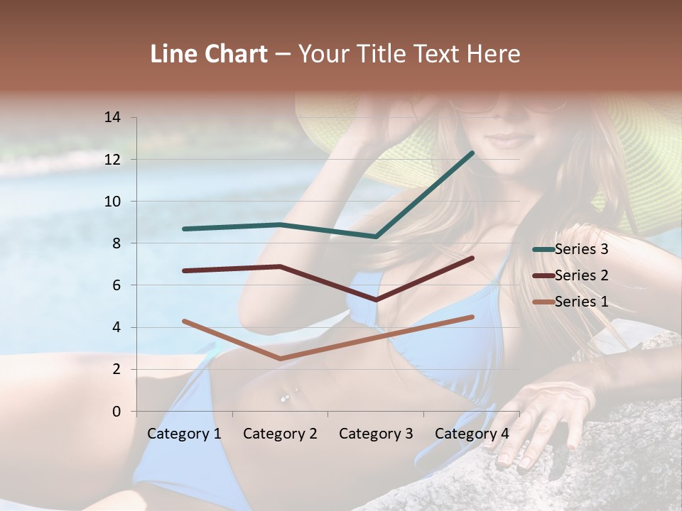 Girl On The Beach PowerPoint Template