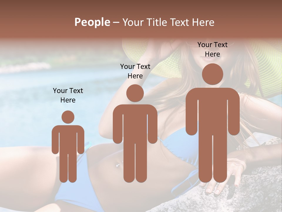 Girl On The Beach PowerPoint Template