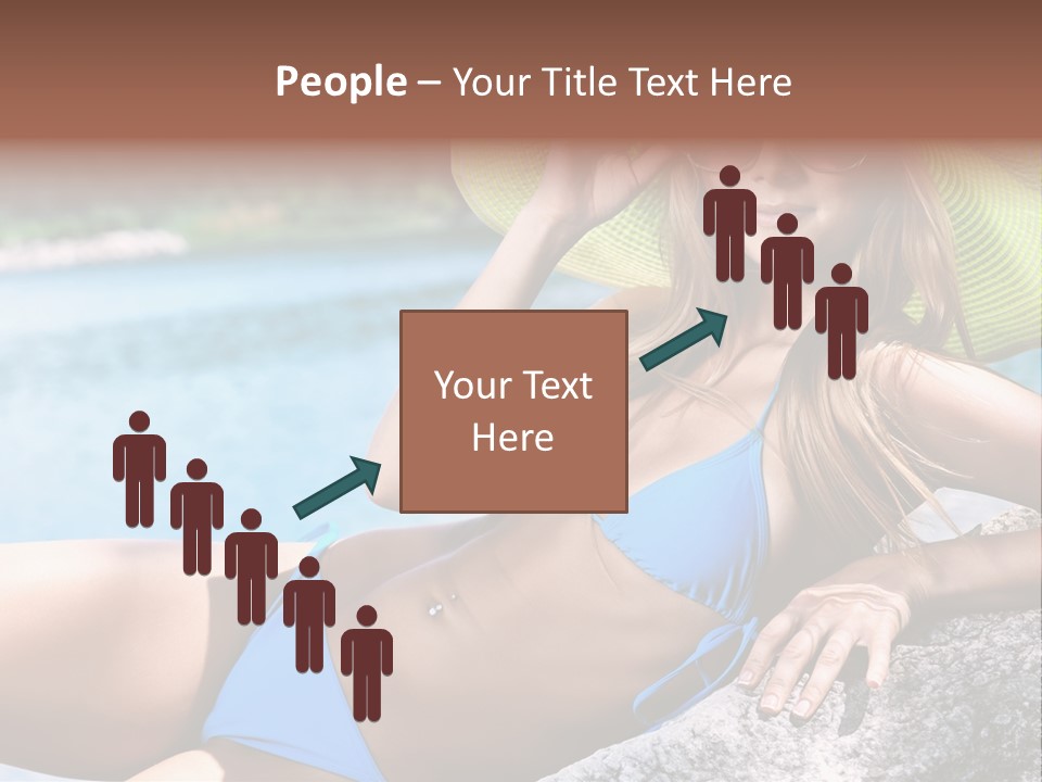 Girl On The Beach PowerPoint Template