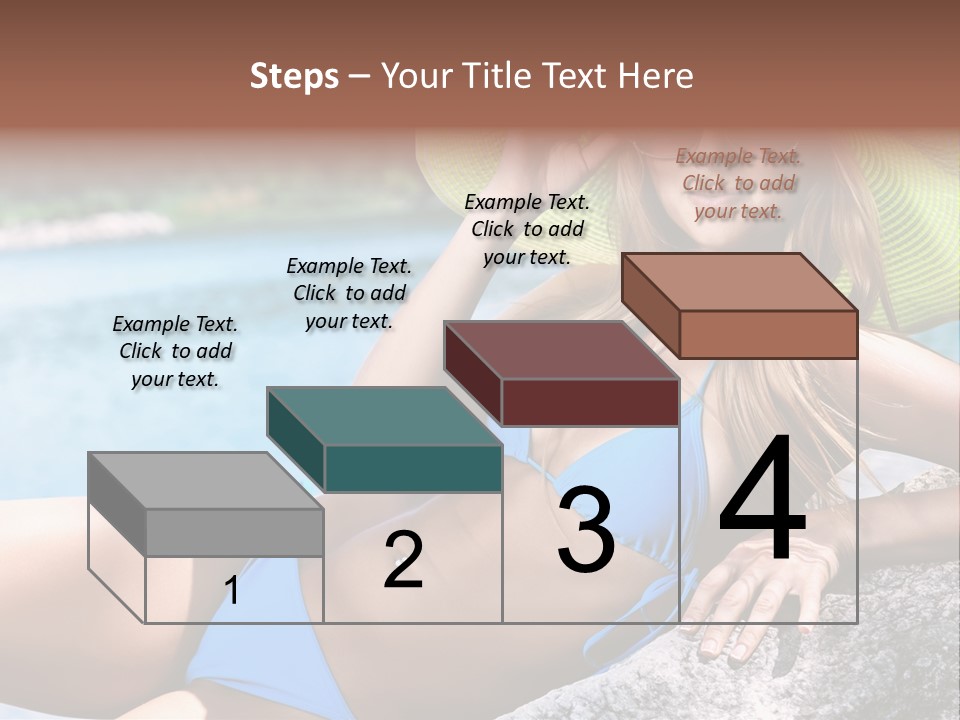 Girl On The Beach PowerPoint Template