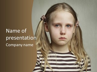 Crying Girl PowerPoint Template