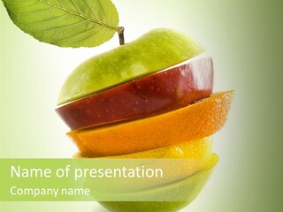 Fruit In The Shape Of An Apple PowerPoint Template