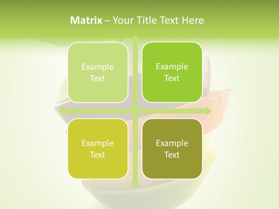 Fruit In The Shape Of An Apple PowerPoint Template