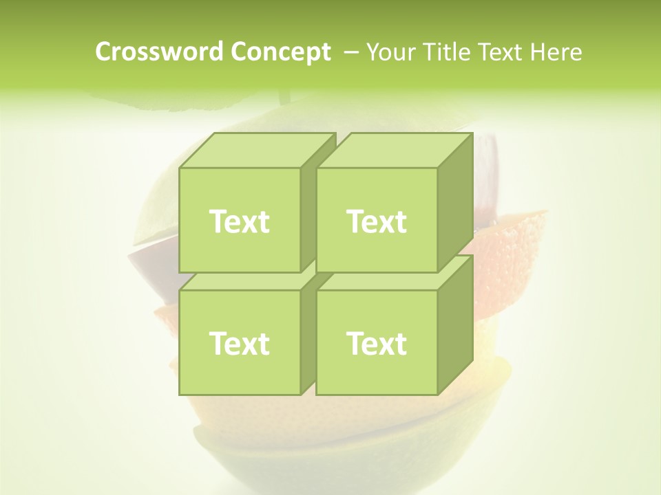 Fruit In The Shape Of An Apple PowerPoint Template