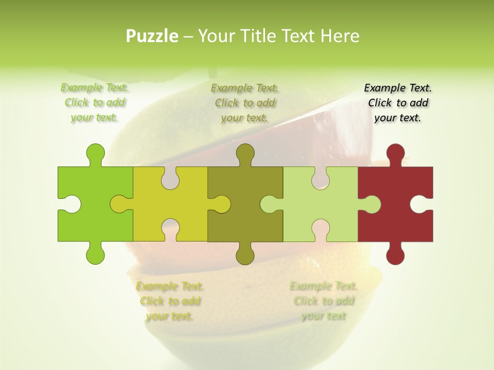 Fruit In The Shape Of An Apple PowerPoint Template