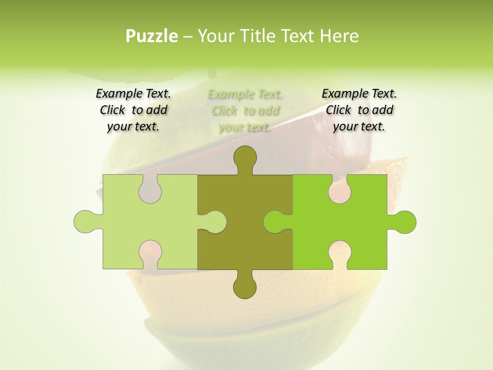 Fruit In The Shape Of An Apple PowerPoint Template