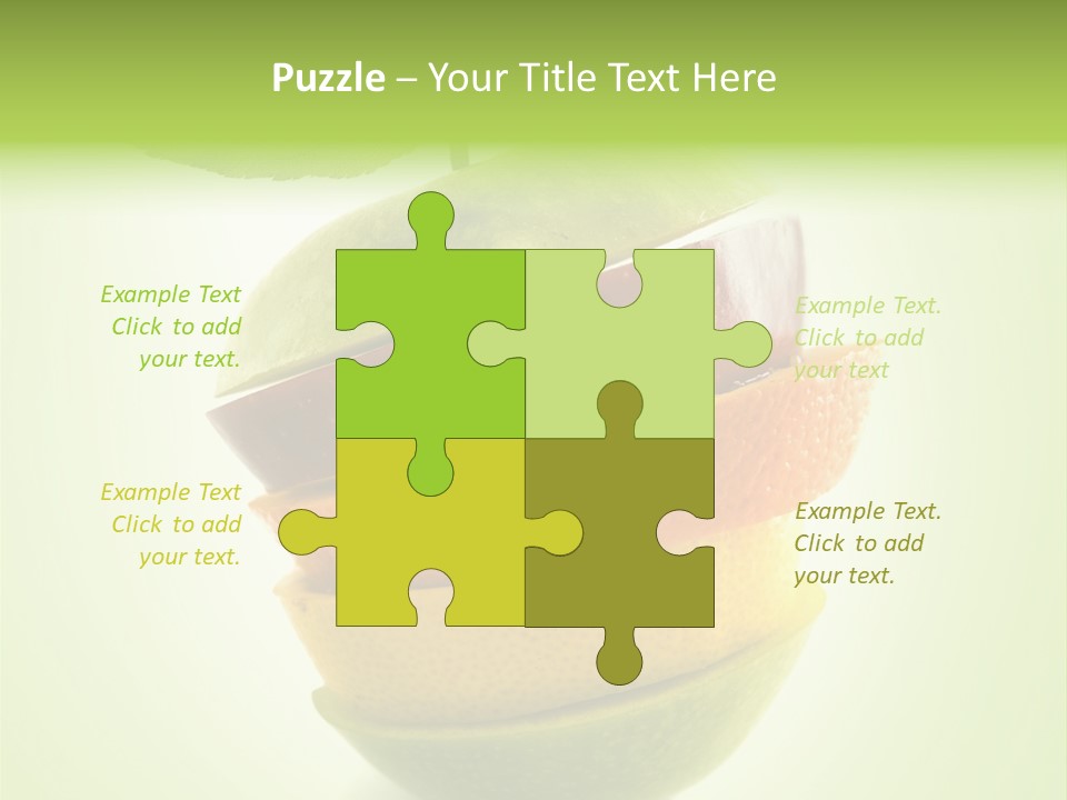 Fruit In The Shape Of An Apple PowerPoint Template