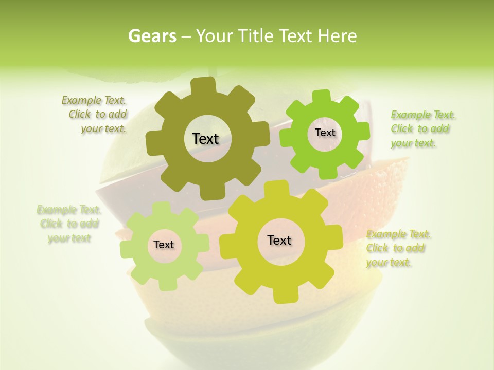 Fruit In The Shape Of An Apple PowerPoint Template