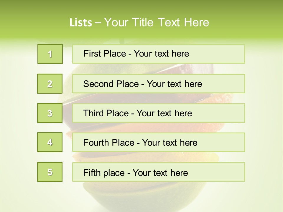 Fruit In The Shape Of An Apple PowerPoint Template