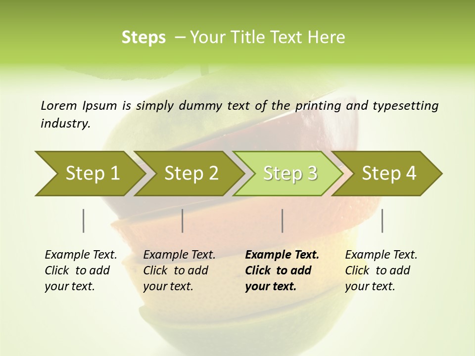 Fruit In The Shape Of An Apple PowerPoint Template