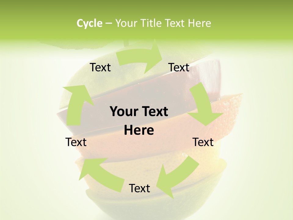 Fruit In The Shape Of An Apple PowerPoint Template