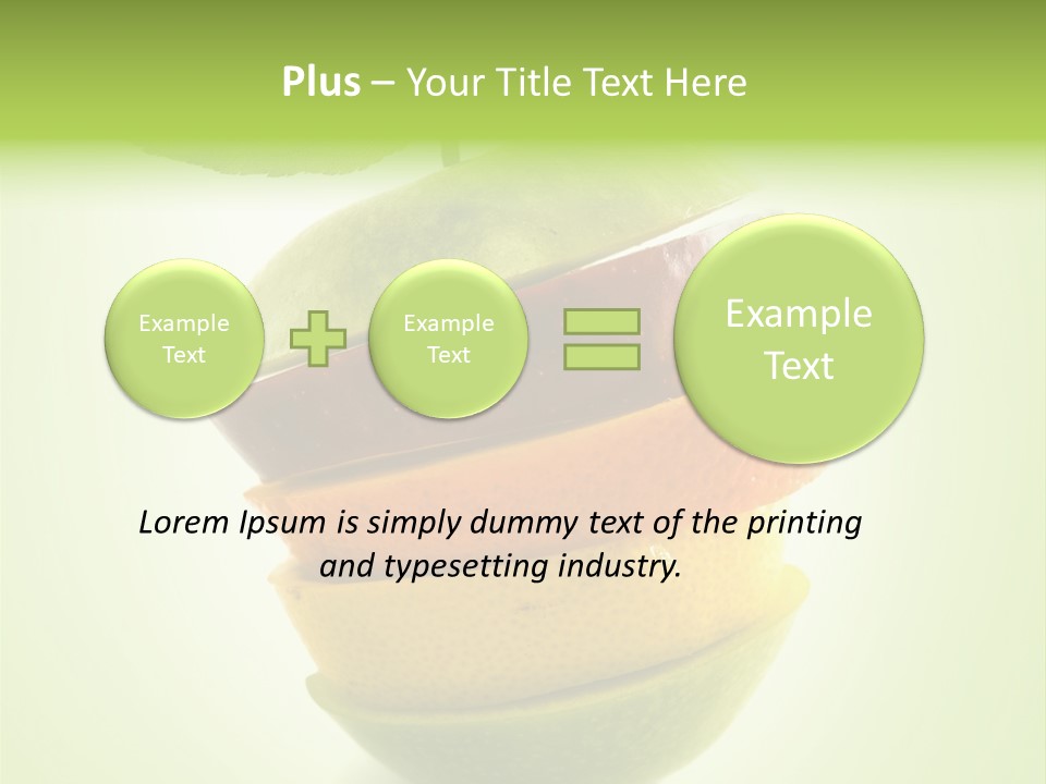Fruit In The Shape Of An Apple PowerPoint Template