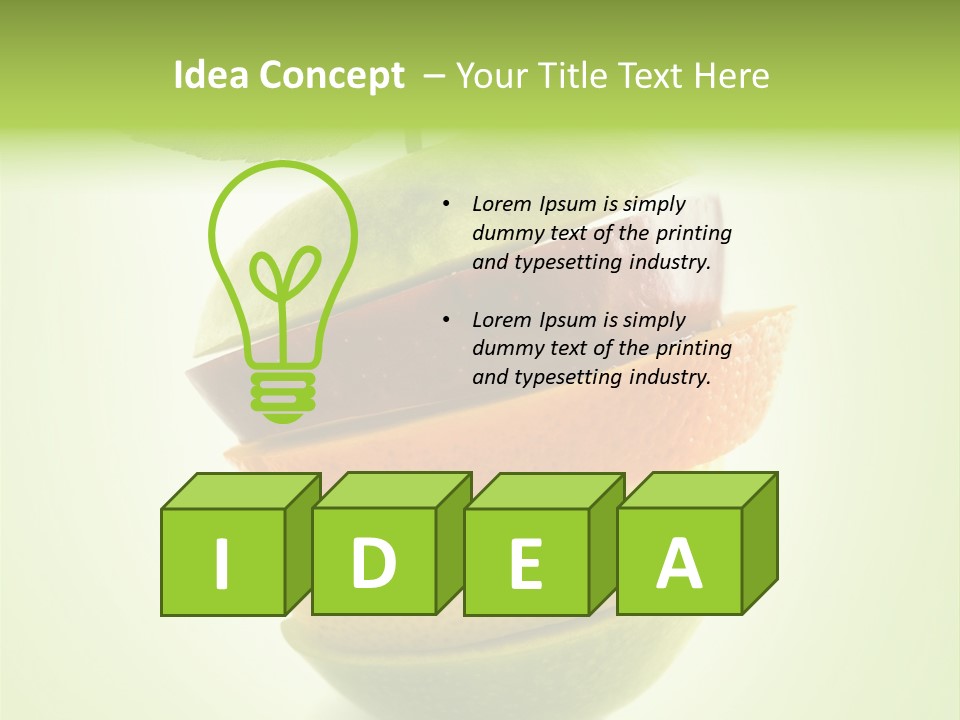 Fruit In The Shape Of An Apple PowerPoint Template