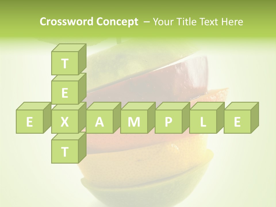 Fruit In The Shape Of An Apple PowerPoint Template