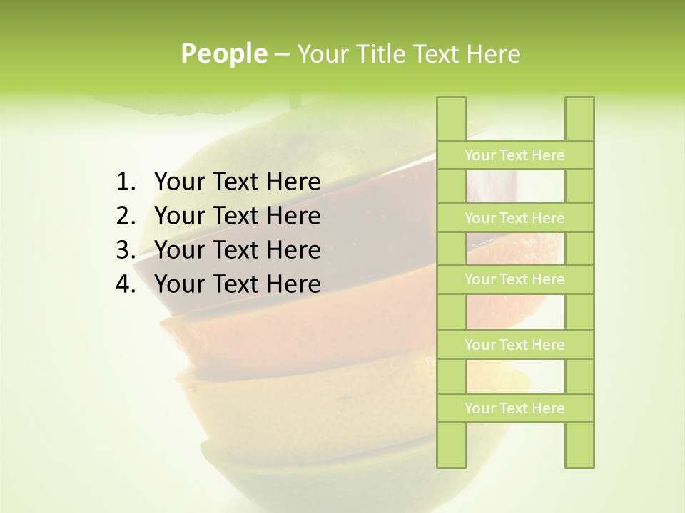 Fruit In The Shape Of An Apple PowerPoint Template