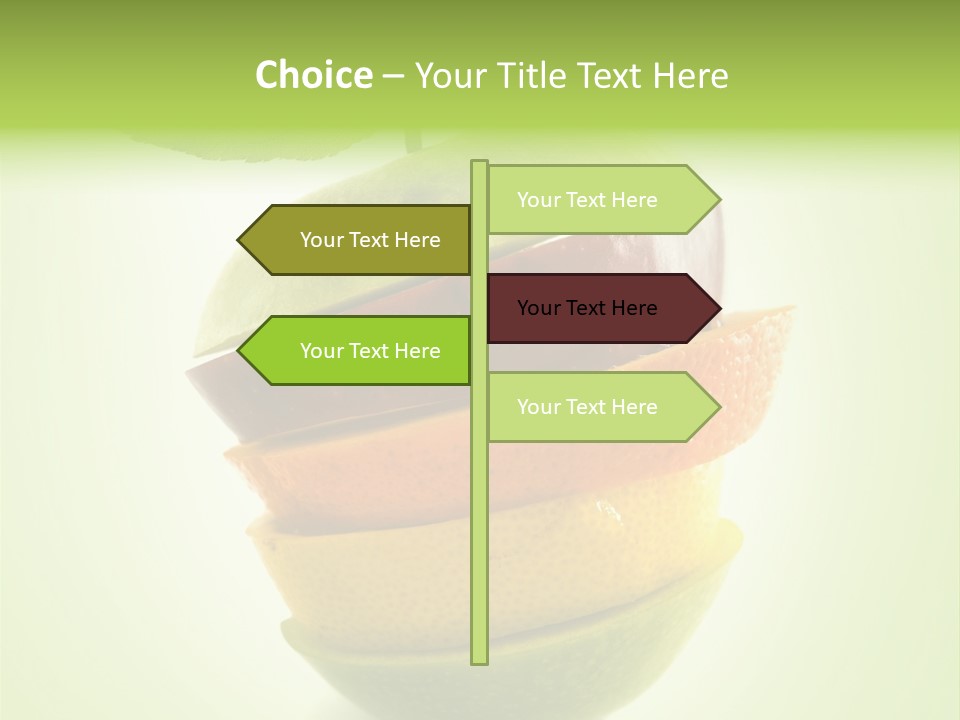 Fruit In The Shape Of An Apple PowerPoint Template