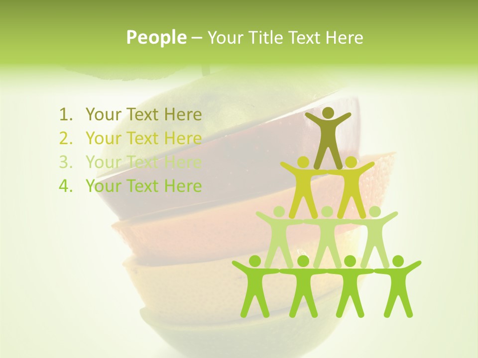 Fruit In The Shape Of An Apple PowerPoint Template