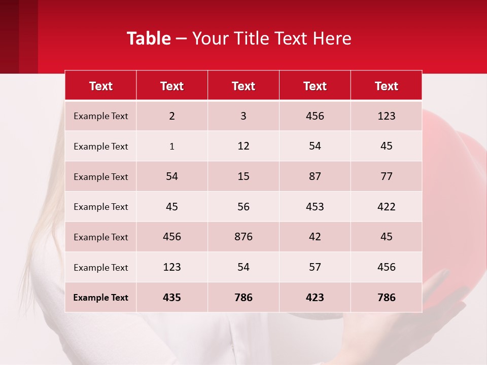 Girl And Inflatable Heart PowerPoint Template