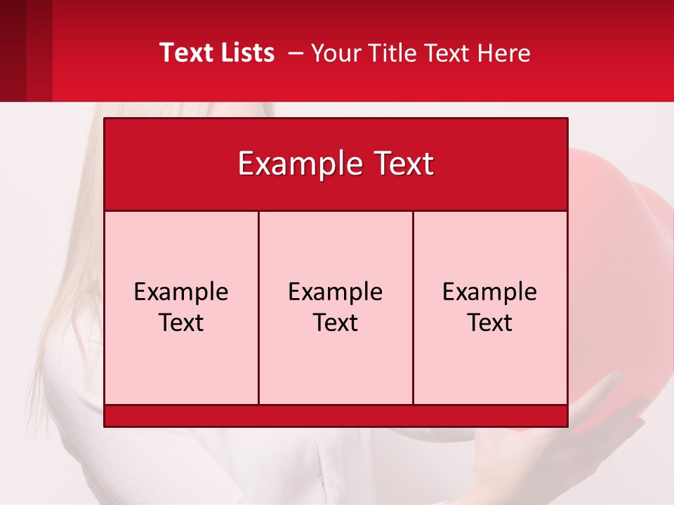 Girl And Inflatable Heart PowerPoint Template