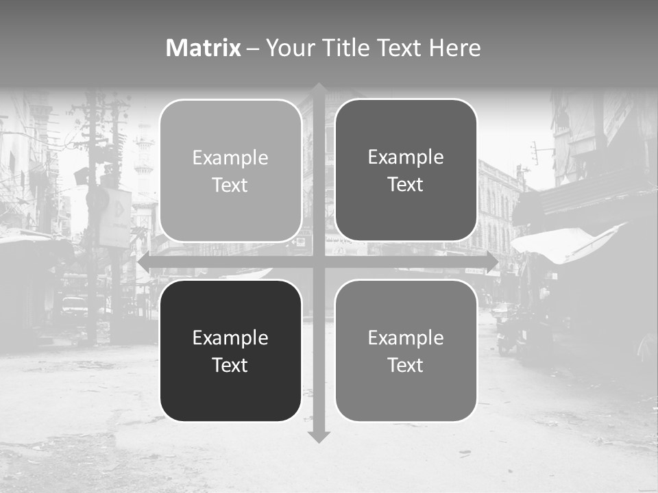 Black And White Photo Of The City PowerPoint Template