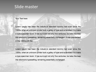 Black And White Photo Of The City PowerPoint Template