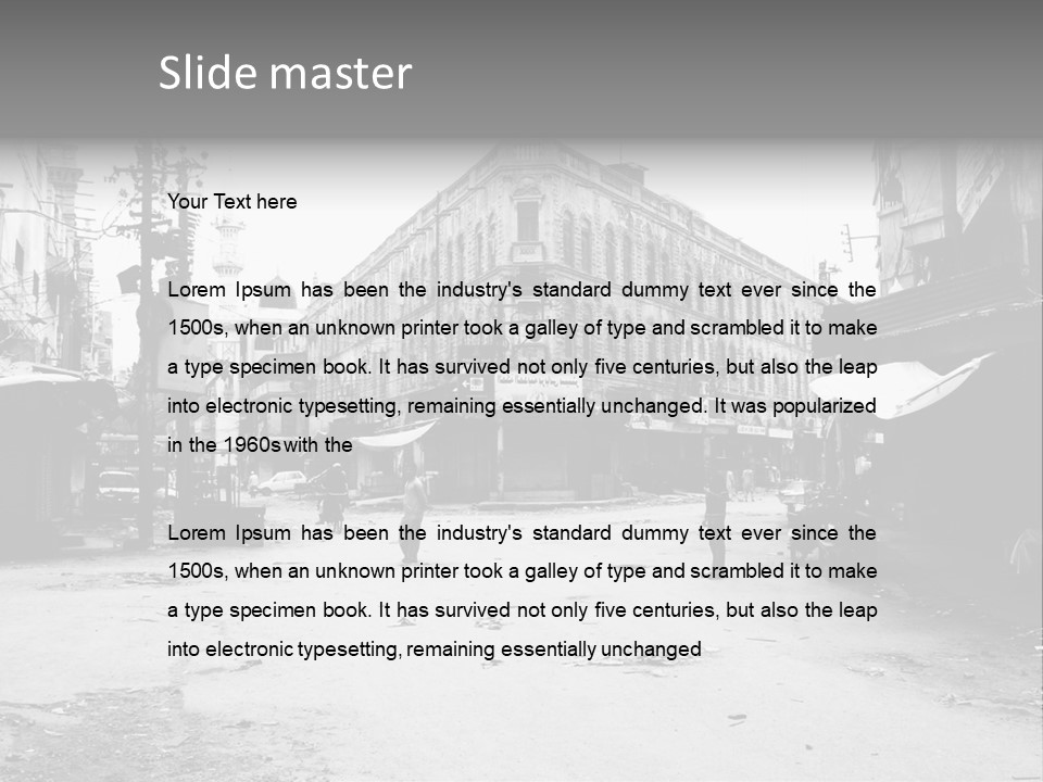 Black And White Photo Of The City PowerPoint Template