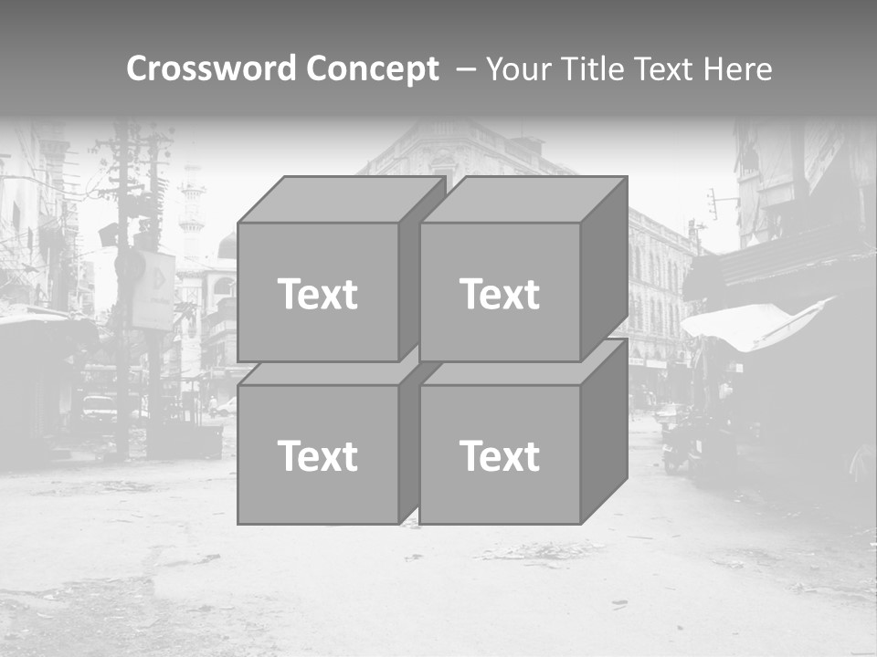 Black And White Photo Of The City PowerPoint Template