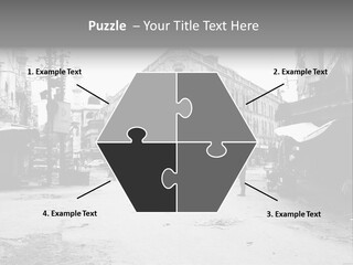 Black And White Photo Of The City PowerPoint Template