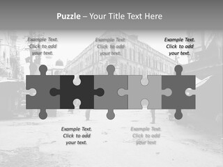 Black And White Photo Of The City PowerPoint Template
