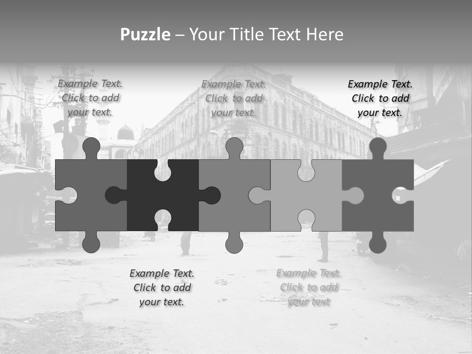 Black And White Photo Of The City PowerPoint Template