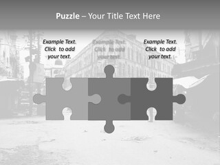 Black And White Photo Of The City PowerPoint Template