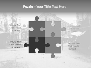 Black And White Photo Of The City PowerPoint Template