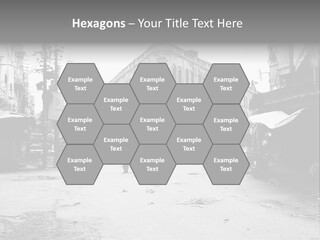 Black And White Photo Of The City PowerPoint Template