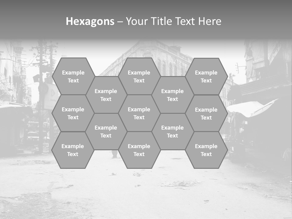 Black And White Photo Of The City PowerPoint Template