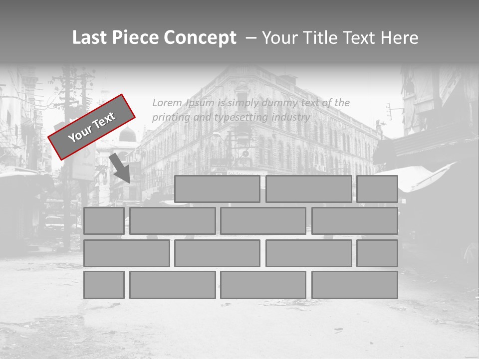 Black And White Photo Of The City PowerPoint Template