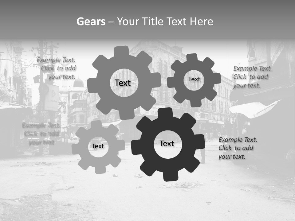 Black And White Photo Of The City PowerPoint Template