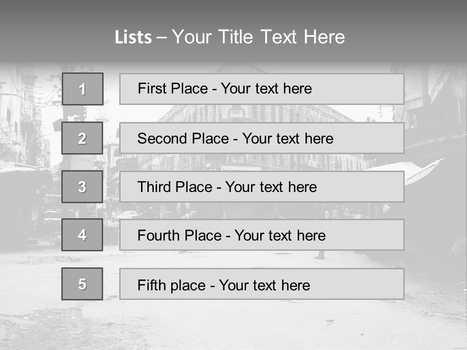 Black And White Photo Of The City PowerPoint Template
