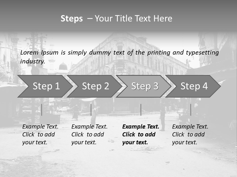 Black And White Photo Of The City PowerPoint Template