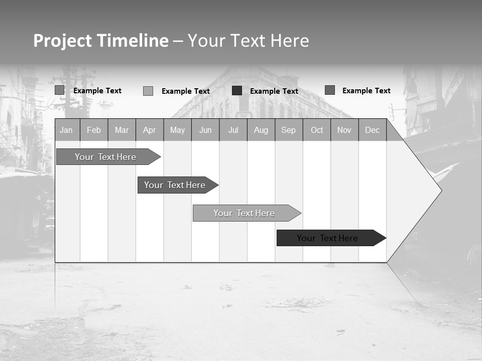 Black And White Photo Of The City PowerPoint Template
