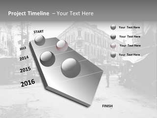 Black And White Photo Of The City PowerPoint Template