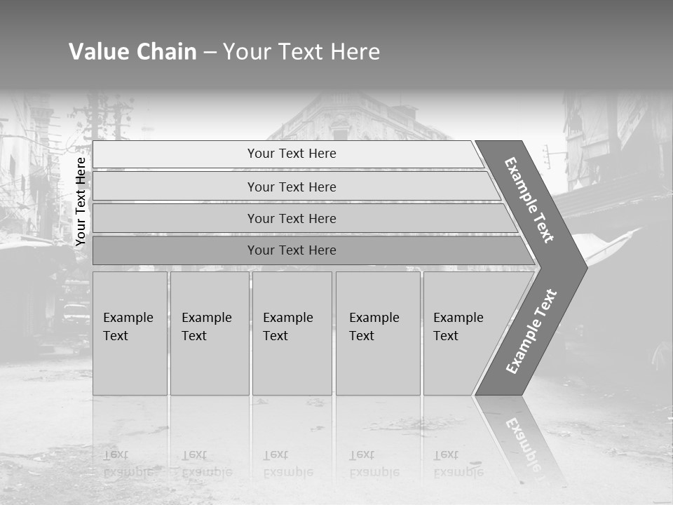 Black And White Photo Of The City PowerPoint Template