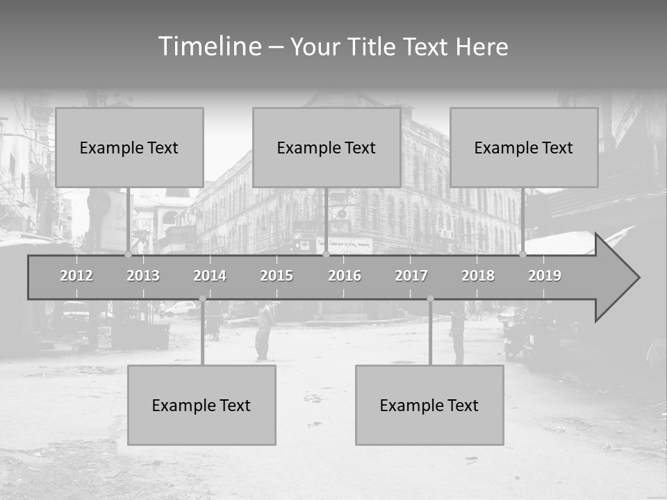 Black And White Photo Of The City PowerPoint Template