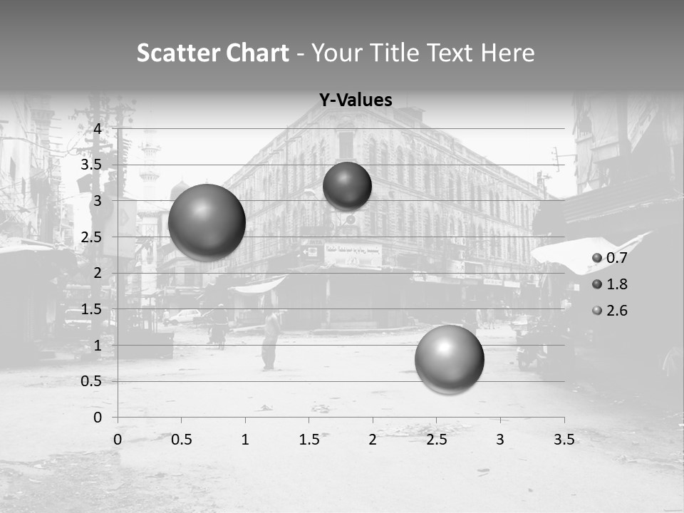 Black And White Photo Of The City PowerPoint Template