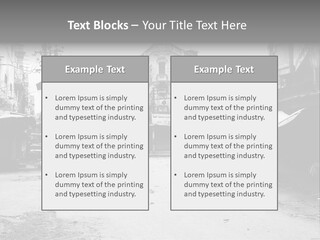 Black And White Photo Of The City PowerPoint Template