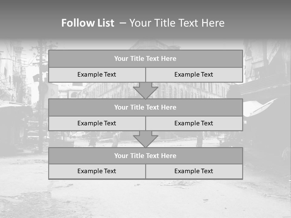 Black And White Photo Of The City PowerPoint Template